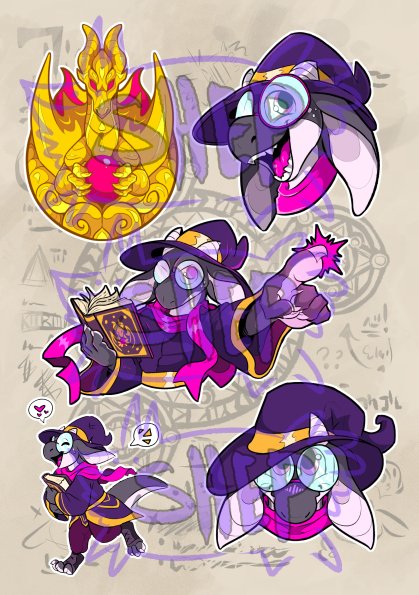 StupidSheperd - Gwin The Kobold "Wizbold" Wizard  - A5 Sticker Sheet