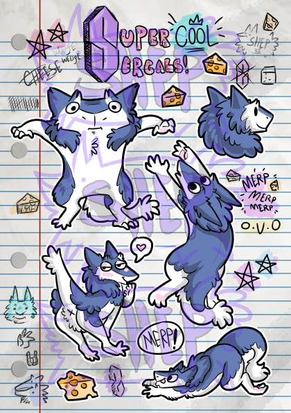 StupidSheperd - Super Cool Sergals! - A5 Sticker Sheet