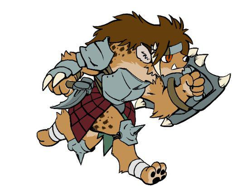 Gnoll Warrior - 2" Pin [FINAL SALE]